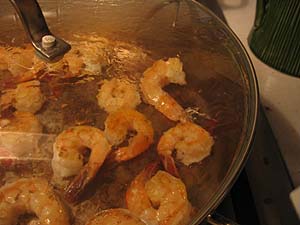 shrimp cooking