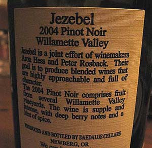 pinot label