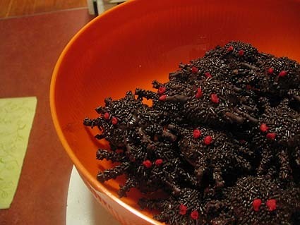 Chocolate Spider Cookies for Halloween