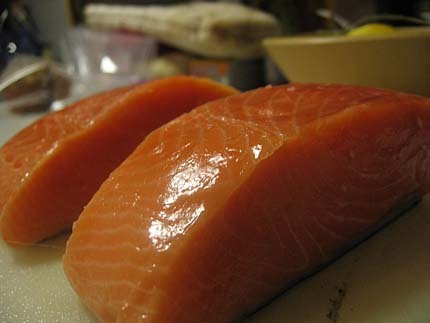cedar-planked salmon