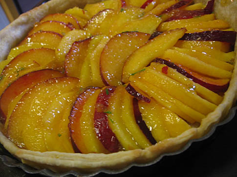 Peach and Rosemary Tart