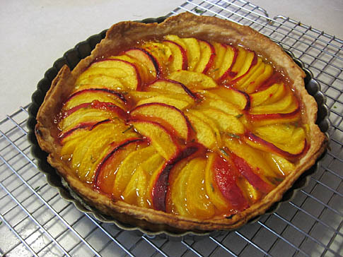 Peach and Rosemary Tart