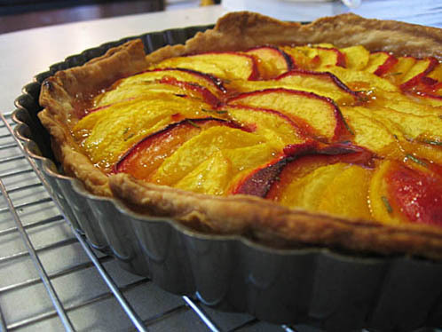 Peach and Rosemary Tart