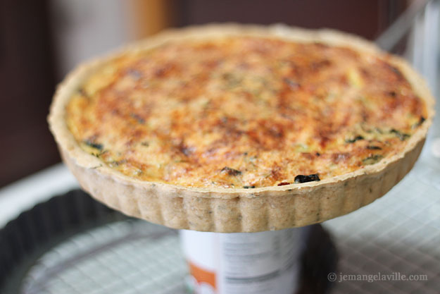 Kale, Feta and Onion Quiche (in an Olive Oil Crust)