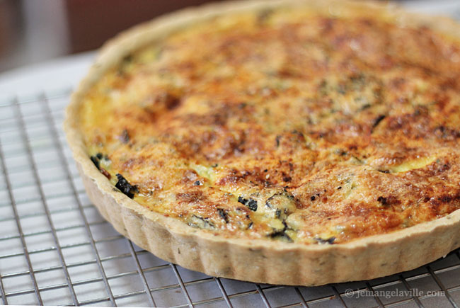 Kale, Feta and Onion Quiche (in an Olive Oil Crust)