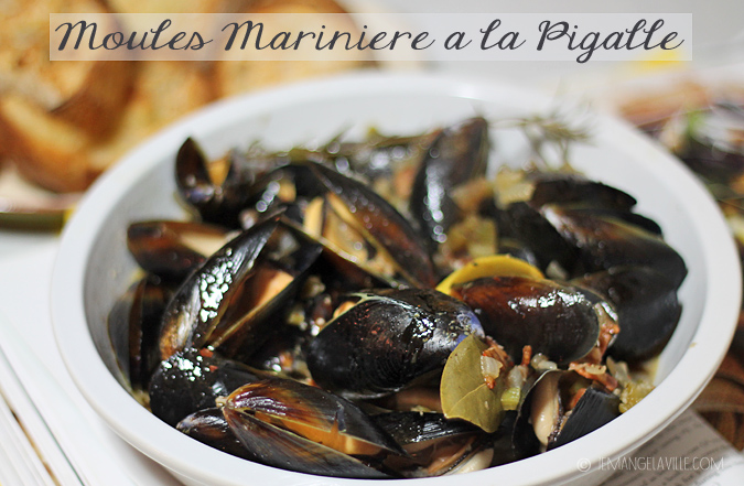 Moules Mariniere Ã  la Pigalle (Mussels with White Wine, Bacon & Balsamic)